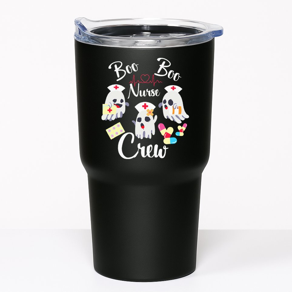 Boo Boo Crew Nurse Ghost Costume Funny Halloween Gift Tumbler