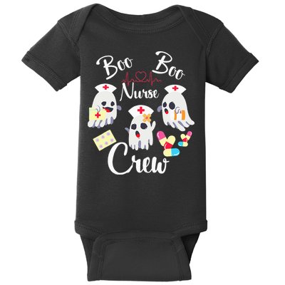 Boo Boo Crew Nurse Ghost Costume Funny Halloween Gift Baby Bodysuit