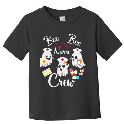 Boo Boo Crew Nurse Ghost Costume Funny Halloween Gift Toddler T-Shirt