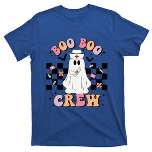 Boo Boo Crew Nurse Retro Groovy Halloween Funny Ghost Gift T-Shirt