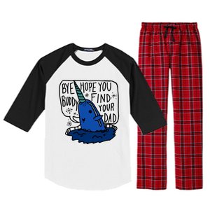 Bye Buddy Christmas Elf Bye Narwhal Funny Santa Xmas Raglan Sleeve Pajama Set