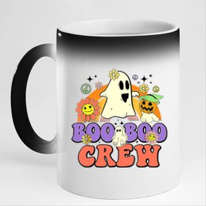 Boo Boo Crew Groovy Boo Squad Halloween Spooky Costume Funny Gift 11oz Black Color Changing Mug