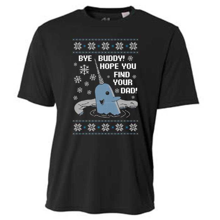 Bye Buddy Christmas , Hope You Find Your Dad Elf Narwhal Cooling Performance Crew T-Shirt