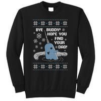 Bye Buddy Christmas , Hope You Find Your Dad Elf Narwhal Sweatshirt