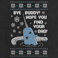 Bye Buddy Christmas , Hope You Find Your Dad Elf Narwhal Adult Drive Performance Visor