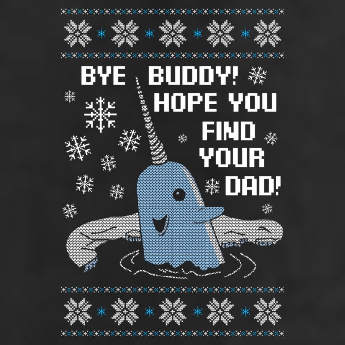 Bye Buddy Christmas , Hope You Find Your Dad Elf Narwhal Adult Drive Performance Visor