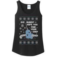 Bye Buddy Christmas , Hope You Find Your Dad Elf Narwhal Ladies Essential Tank