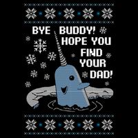 Bye Buddy Christmas , Hope You Find Your Dad Elf Narwhal 16 in Basic Backpack