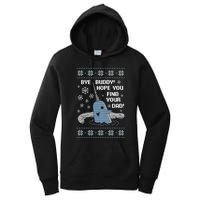 Bye Buddy Christmas , Hope You Find Your Dad Elf Narwhal Women's Pullover Hoodie