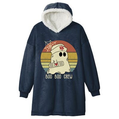 Boo Boo Crew Nurse Great Gift Halloween Nurse Great Gift Cute Gift Hooded Wearable Blanket