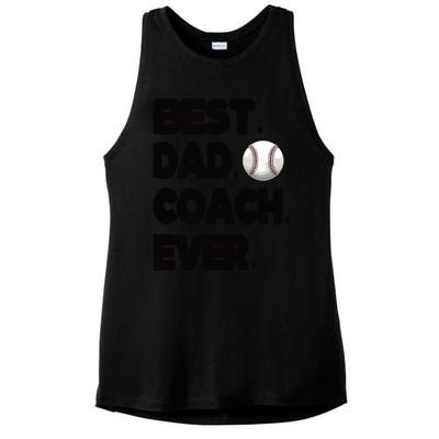 Best Baseball Coach Dad Baseball Coach Father Gift Ladies PosiCharge Tri-Blend Wicking Tank