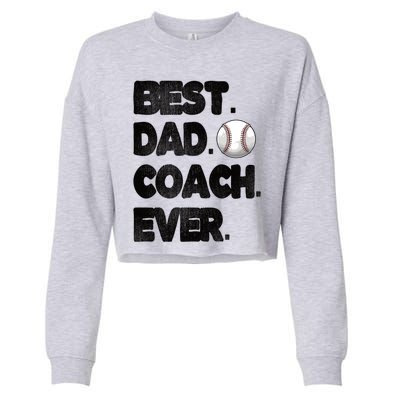 Best Baseball Coach Dad Baseball Coach Father Gift Cropped Pullover Crew