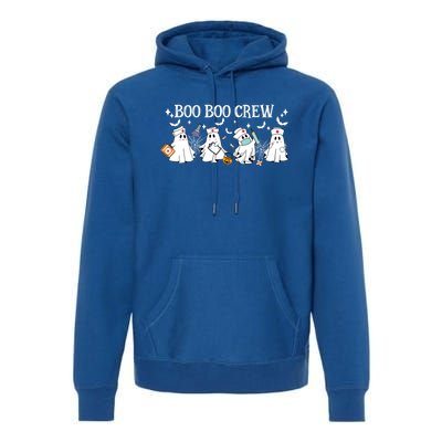 Boo Boo Crew Nurse Ghost Funny Halloween Gift Premium Hoodie