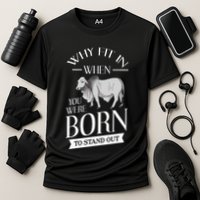 Brahman Bull Cattle Mini Zebu Cow Cooling Performance Crew T-Shirt