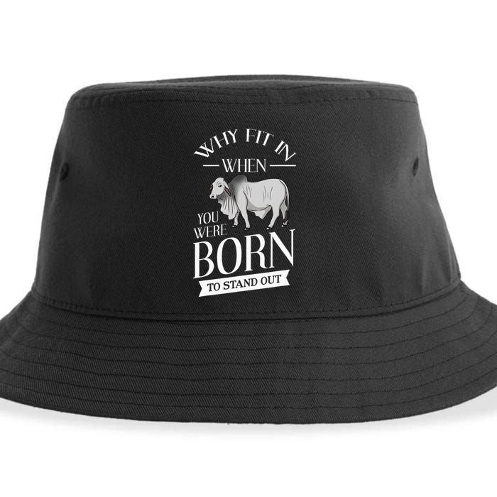 Brahman Bull Cattle Mini Zebu Cow Sustainable Bucket Hat