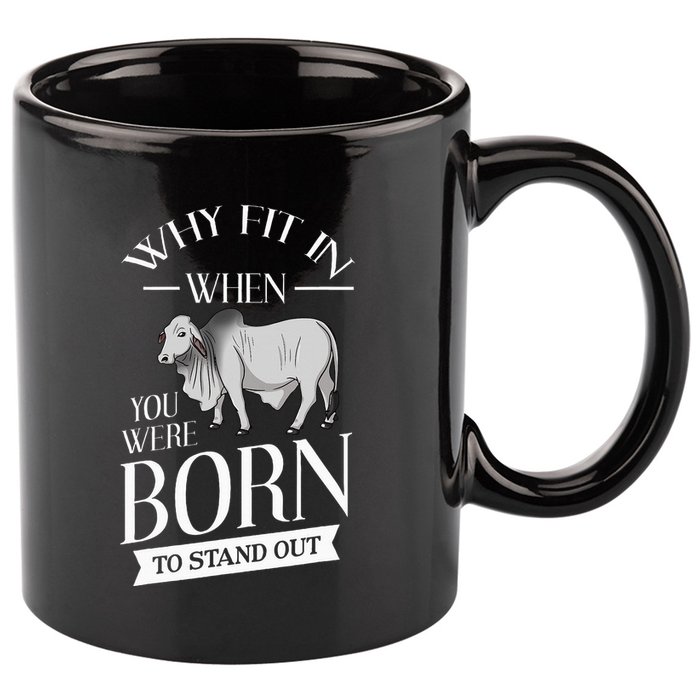 Brahman Bull Cattle Mini Zebu Cow 11oz C Handle Ceramic Mug