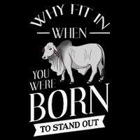 Brahman Bull Cattle Mini Zebu Cow Cooling Performance Long Sleeve Crew