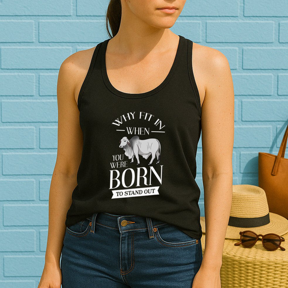 Brahman Bull Cattle Mini Zebu Cow Womens Tank Top