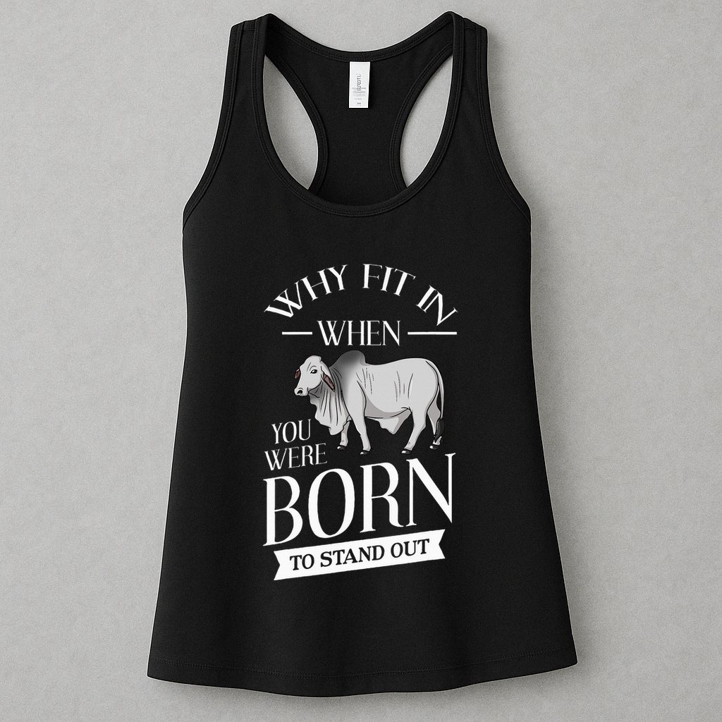 Brahman Bull Cattle Mini Zebu Cow Womens Tank Top