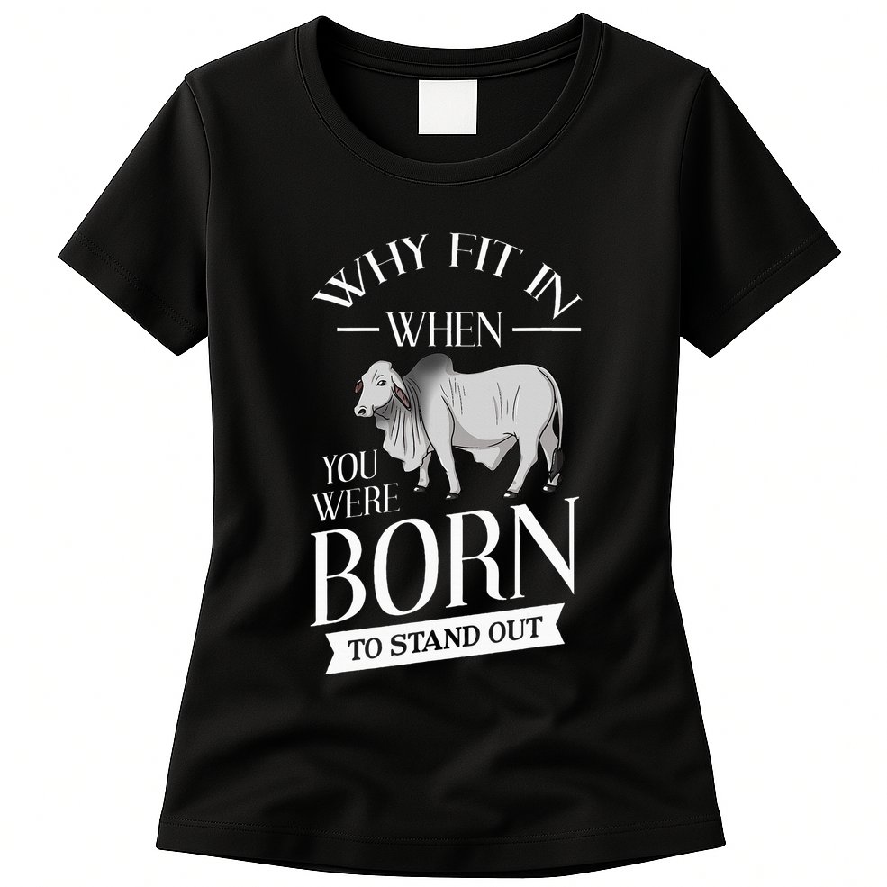 Brahman Bull Cattle Mini Zebu Cow Womens T-Shirt