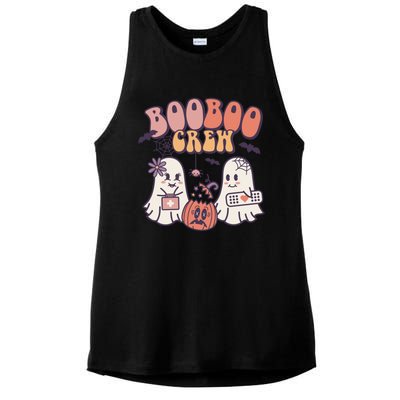 Boo Boo Crew Ghost Doctor Paramedic EMT Nurse Halloween Ladies PosiCharge Tri-Blend Wicking Tank