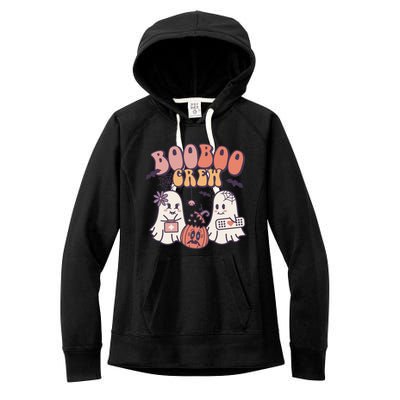 Boo Boo Crew Ghost Doctor Paramedic EMT Nurse Halloween Women's Fleece Hoodie