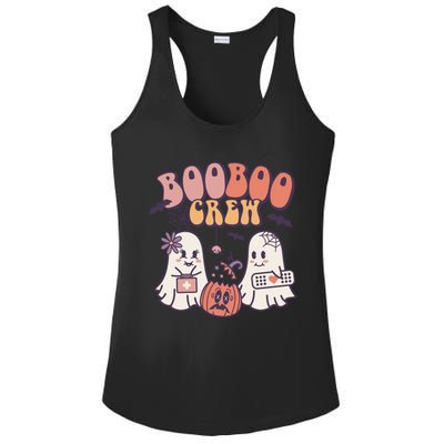 Boo Boo Crew Ghost Doctor Paramedic EMT Nurse Halloween Ladies PosiCharge Competitor Racerback Tank