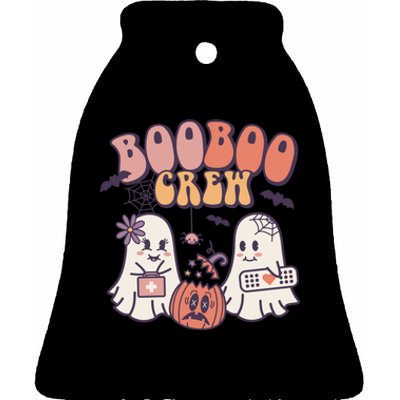 Boo Boo Crew Ghost Doctor Paramedic EMT Nurse Halloween Ceramic Bell Ornament