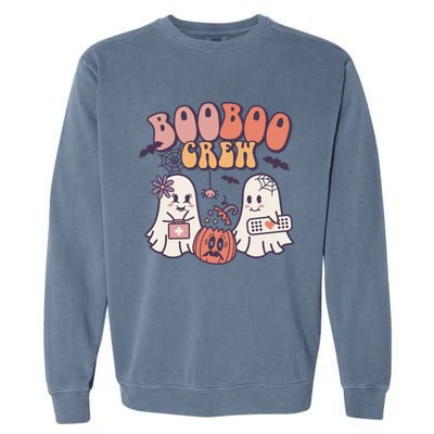 Boo Boo Crew Ghost Doctor Paramedic EMT Nurse Halloween Garment-Dyed Sweatshirt