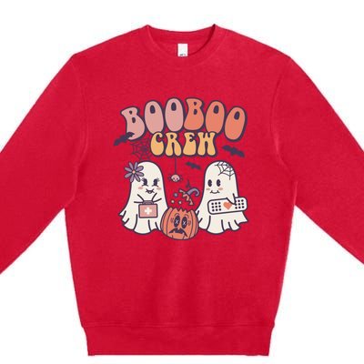 Boo Boo Crew Ghost Doctor Paramedic EMT Nurse Halloween Premium Crewneck Sweatshirt