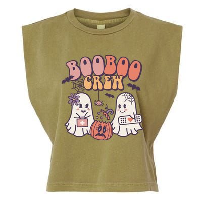 Boo Boo Crew Ghost Doctor Paramedic EMT Nurse Halloween Garment-Dyed Women's Muscle Tee