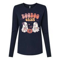 Boo Boo Crew Ghost Doctor Paramedic EMT Nurse Halloween Womens Cotton Relaxed Long Sleeve T-Shirt