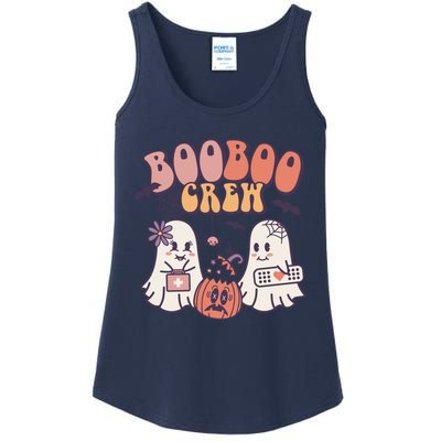 Boo Boo Crew Ghost Doctor Paramedic EMT Nurse Halloween Ladies Essential Tank