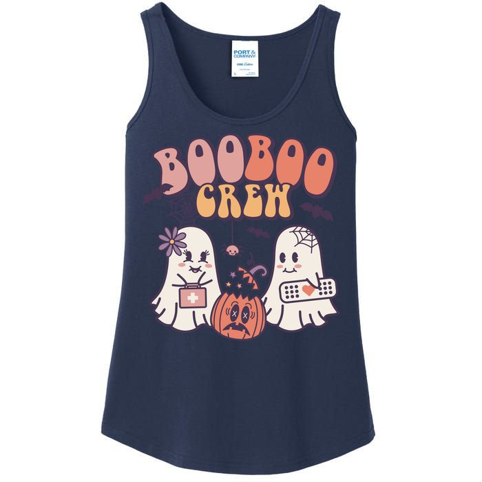 Boo Boo Crew Ghost Doctor Paramedic EMT Nurse Halloween Ladies Essential Tank