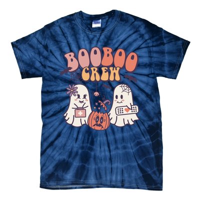 Boo Boo Crew Ghost Doctor Paramedic EMT Nurse Halloween Tie-Dye T-Shirt