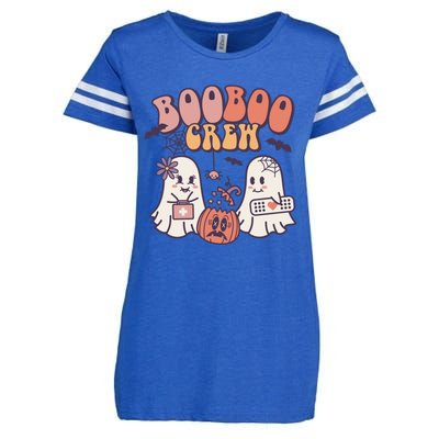 Boo Boo Crew Ghost Doctor Paramedic EMT Nurse Halloween Enza Ladies Jersey Football T-Shirt