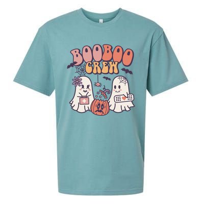 Boo Boo Crew Ghost Doctor Paramedic EMT Nurse Halloween Sueded Cloud Jersey T-Shirt