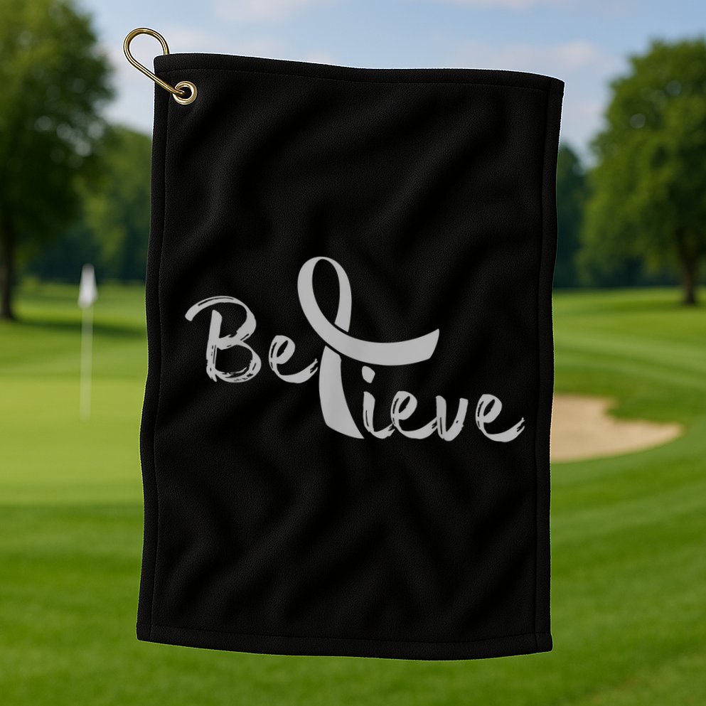 Believe Brain Cancer Brain Cancer Support Golf Towel