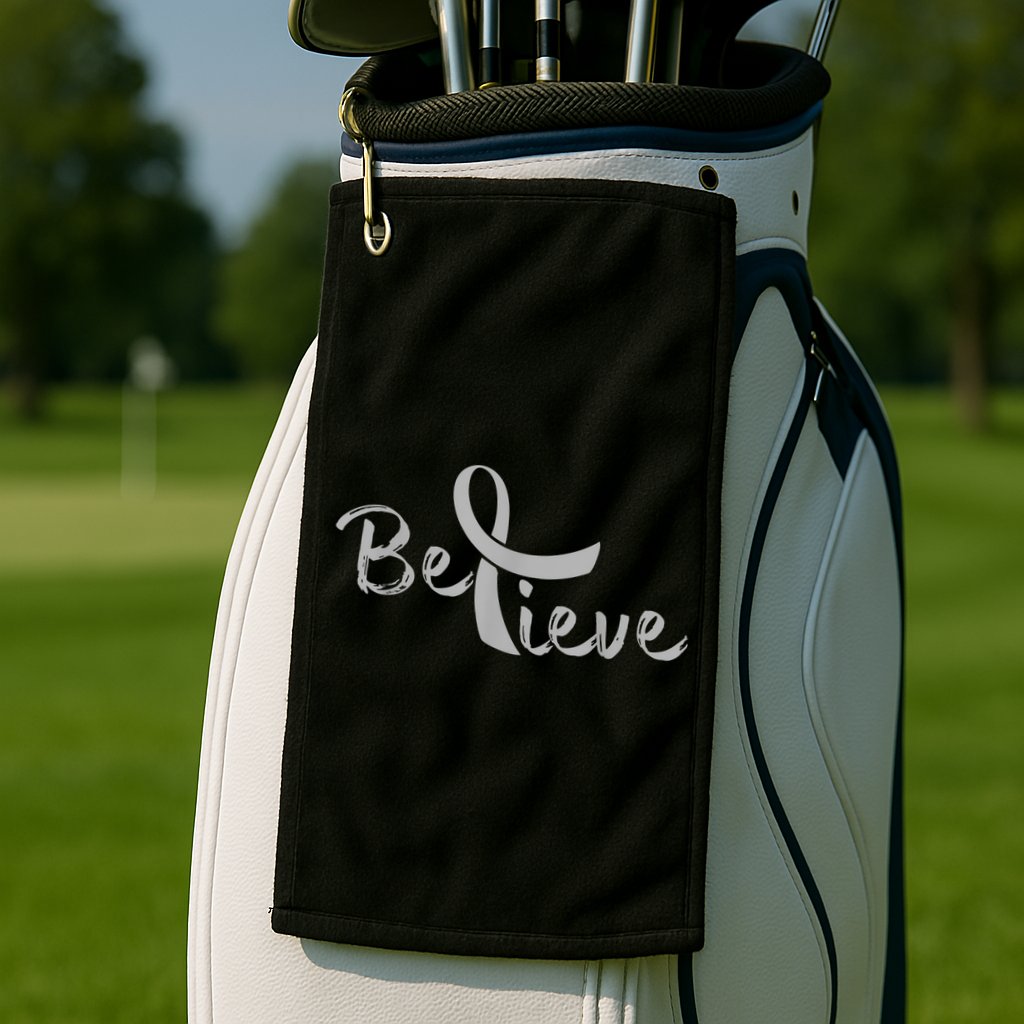 Believe Brain Cancer Brain Cancer Support Golf Towel