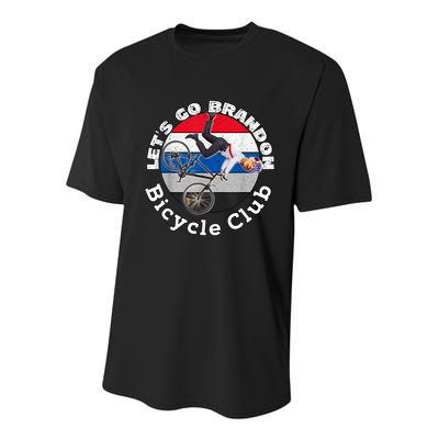Biden Bicycle Crash Bike Wreck RIDIN With Biden Pro Trump Youth Performance Sprint T-Shirt
