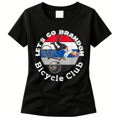 Biden Bicycle Crash Bike Wreck RIDIN With Biden Pro Trump Womens T-Shirt