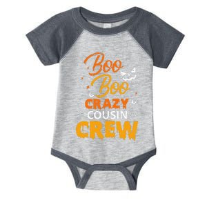 Boo Boo Crazy Cousin Crew Halloween Family Member Cousins Infant Baby Jersey Bodysuit