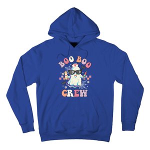 Boo Boo Crew Nurse Halloween Ghost Groovy Retro Matching Gift Hoodie