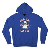 Boo Boo Crew Nurse Halloween Ghost Groovy Retro Matching Gift Hoodie