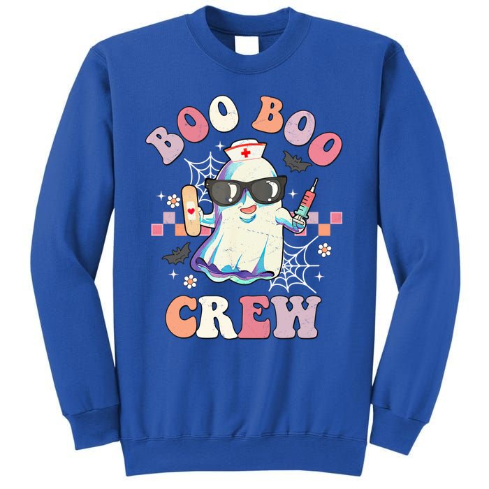 Boo Boo Crew Nurse Halloween Ghost Groovy Retro Matching Gift Sweatshirt