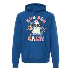 Boo Boo Crew Nurse Halloween Ghost Groovy Retro Matching Gift Premium Hoodie