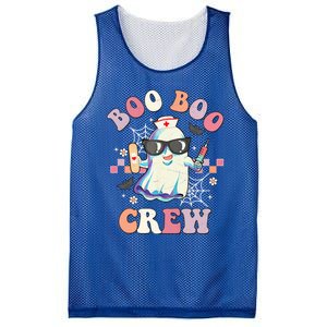 Boo Boo Crew Nurse Halloween Ghost Groovy Retro Matching Gift Mesh Reversible Basketball Jersey Tank