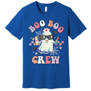 Boo Boo Crew Nurse Halloween Ghost Groovy Retro Matching Gift Premium T-Shirt