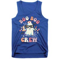 Boo Boo Crew Nurse Halloween Ghost Groovy Retro Matching Gift Tank Top