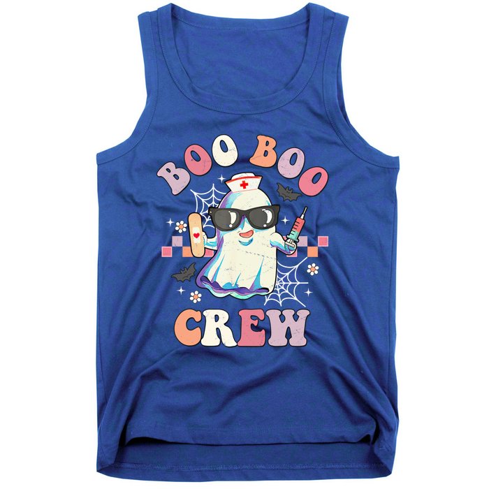 Boo Boo Crew Nurse Halloween Ghost Groovy Retro Matching Gift Tank Top